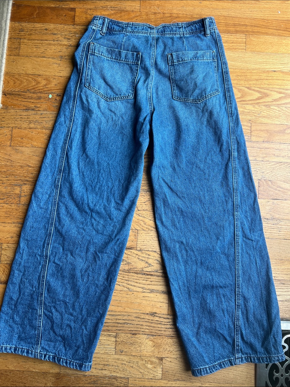 Pilcro by Anthropologie Wide‑Leg Jeans | Contrast Whimsical Distressing | Size 3 - Picture 4 of 6